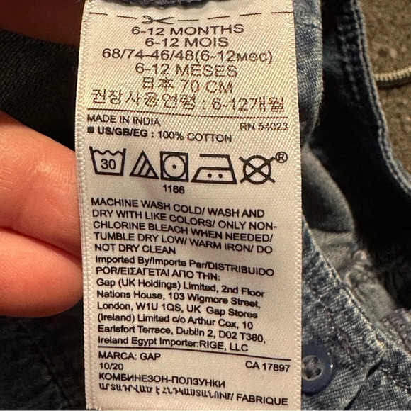 NEW with tags Baby Gap 6-12 mo sleeveless romper with long pants, cotton - Picture 9 of 12